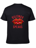 Silence Speaks Graphic T-Shirt - Black product image 1