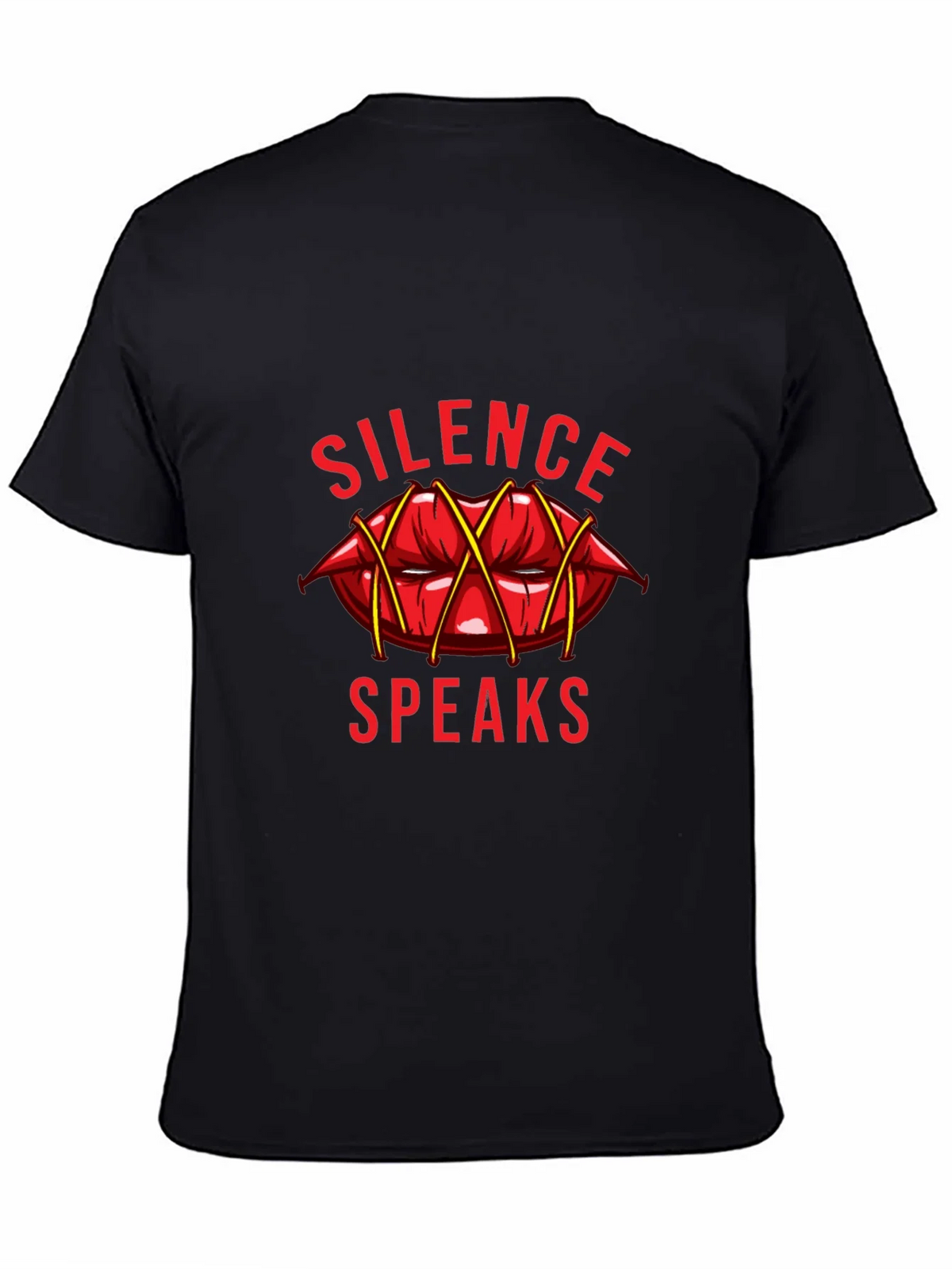 Silence Speaks Graphic T-Shirt - Black product image 1