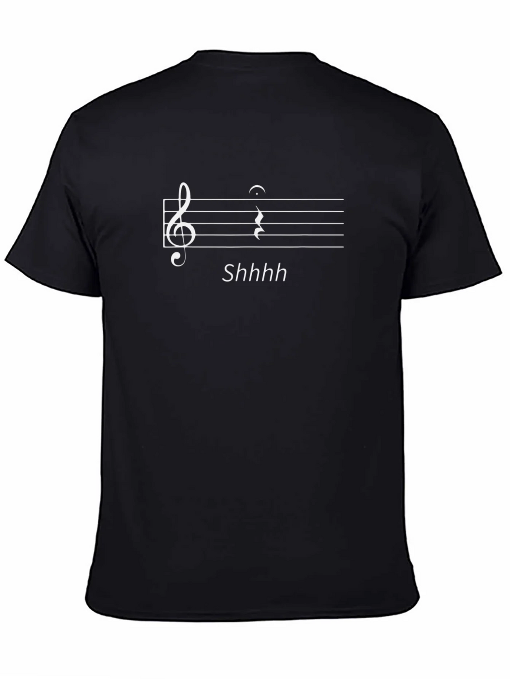 Shhhh Music Rest T-Shirt - Black Cotton Tee product image 1