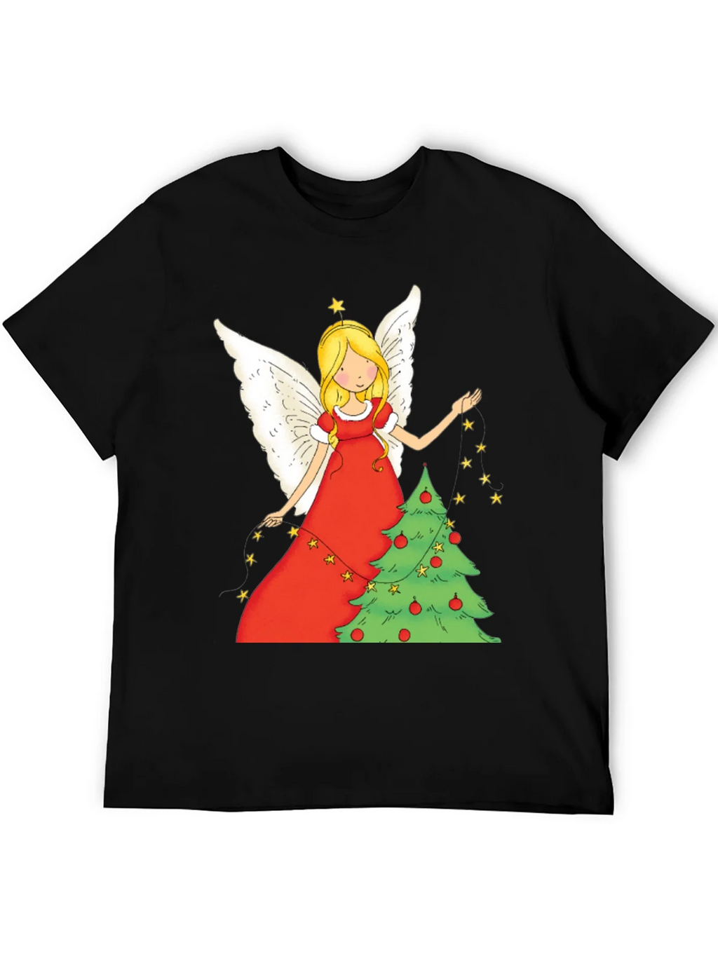 Festive Christmas Angel Graphic Tee product image 2