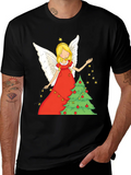 Festive Christmas Angel Graphic Tee product image 1