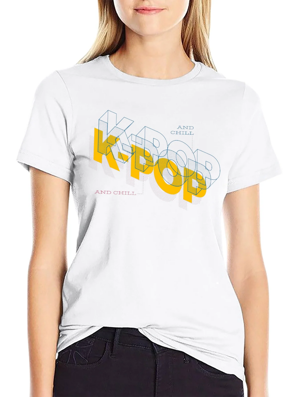 K-Pop and Chill Black Graphic Tee product image 2