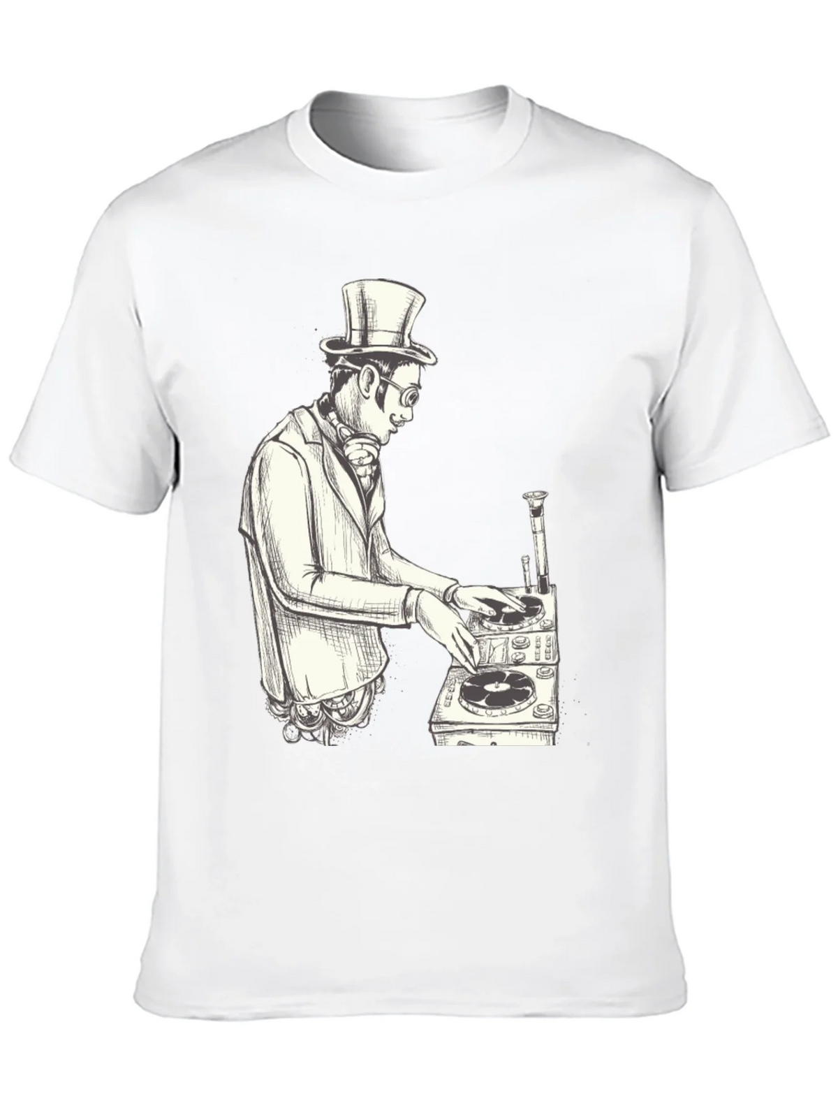 DJ Top Hat Graphic T-Shirt