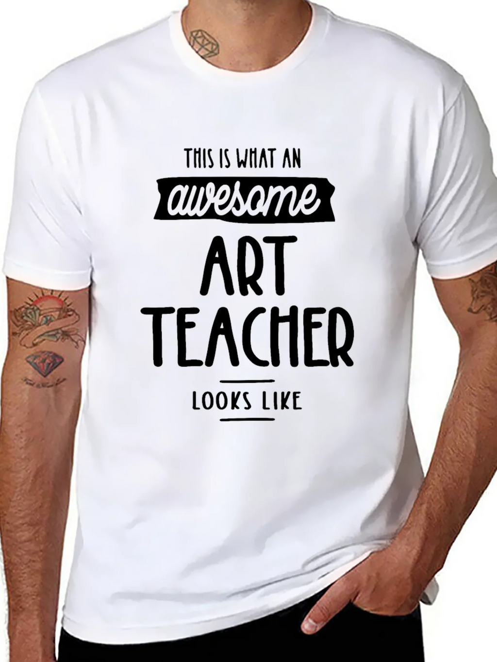 Awesome Art Teacher Black T-Shirt product image 3