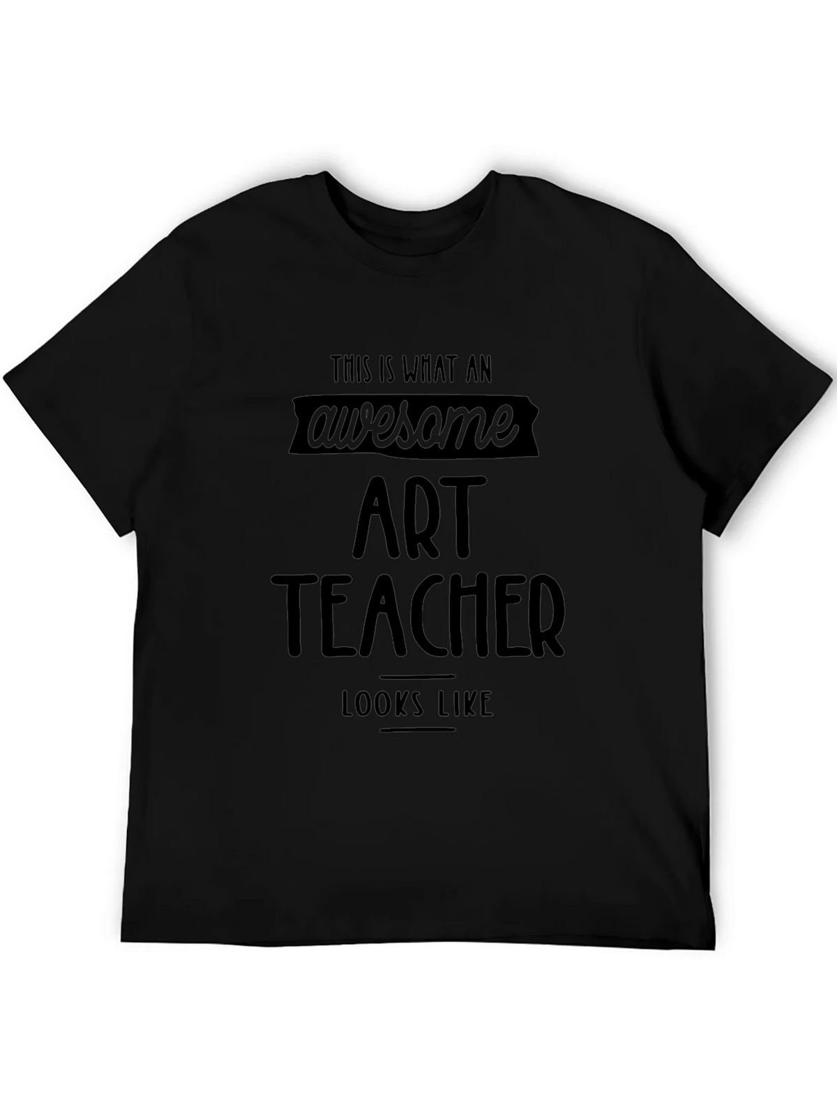 Awesome Art Teacher Black T-Shirt product image 2