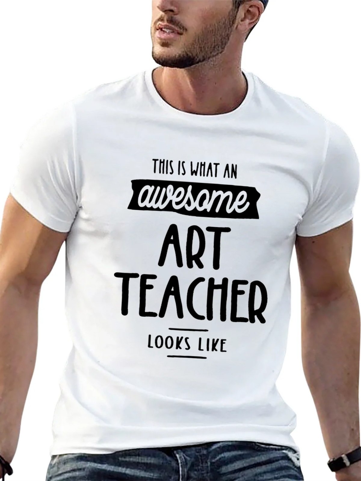 Awesome Art Teacher Black T-Shirt product image 6