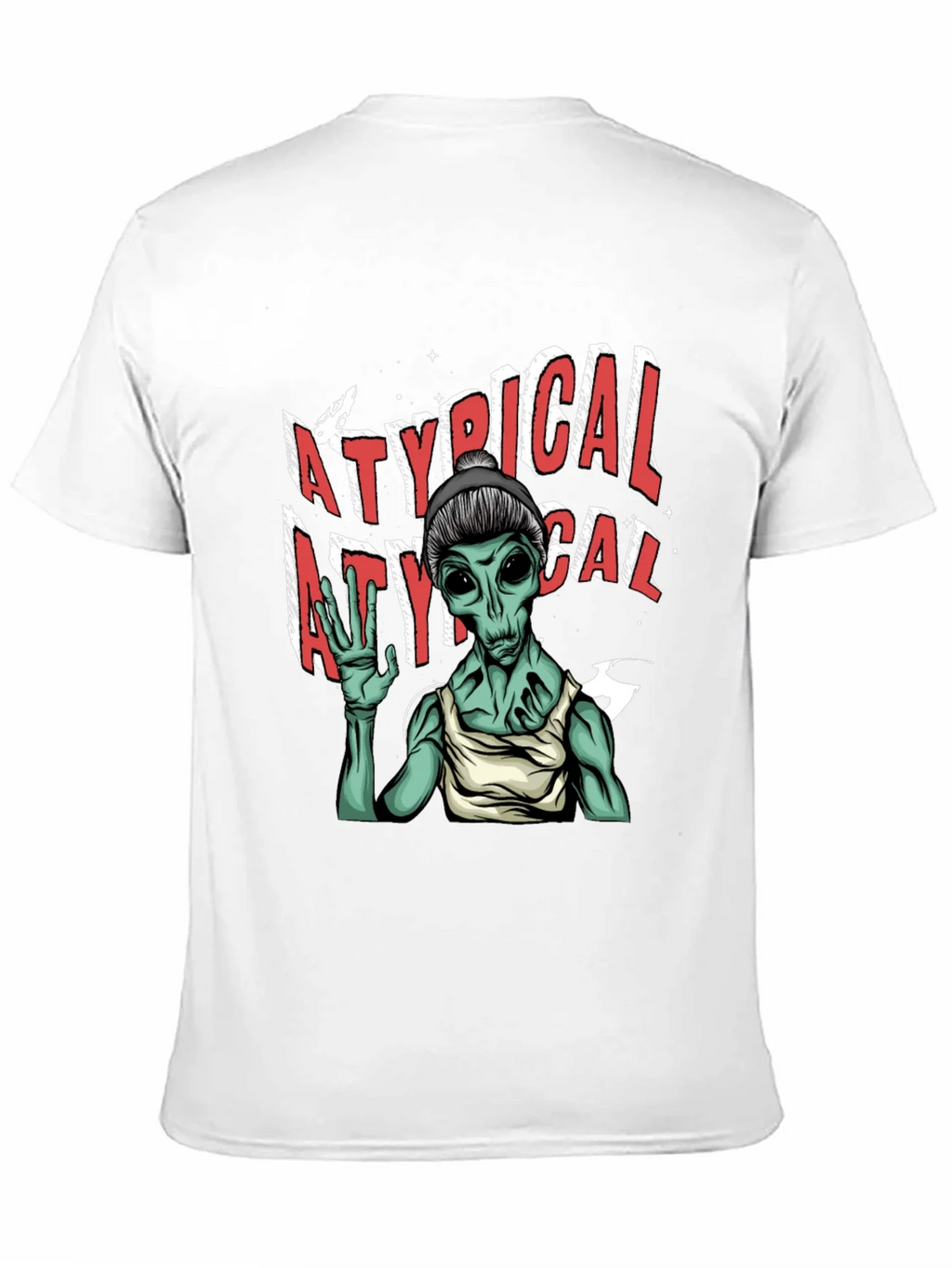 Atypical Alien Graphic Tee - Black Cotton T-Shirt product image 9