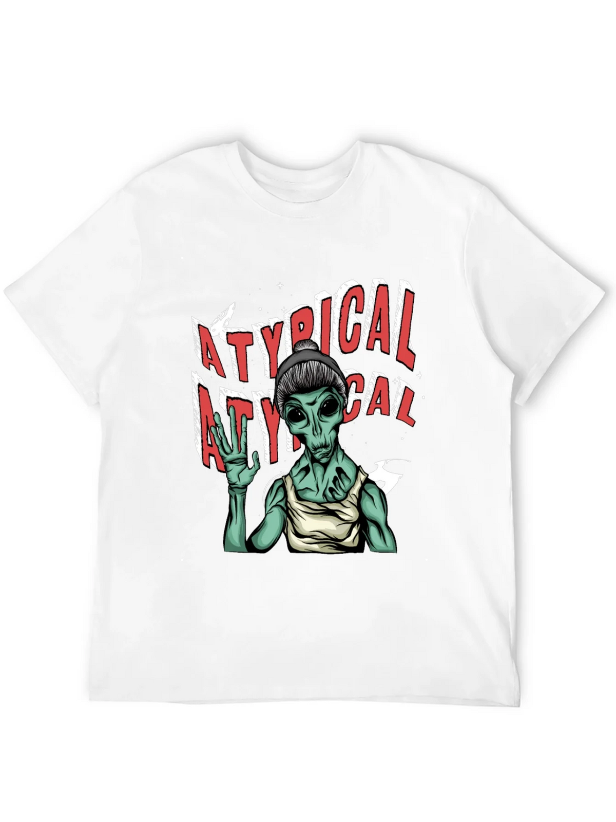 Atypical Alien Graphic Tee - Black Cotton T-Shirt product image 10
