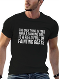 Fainting Goat Graphic T-Shirt - Funny Farm Animal Tee product image 1