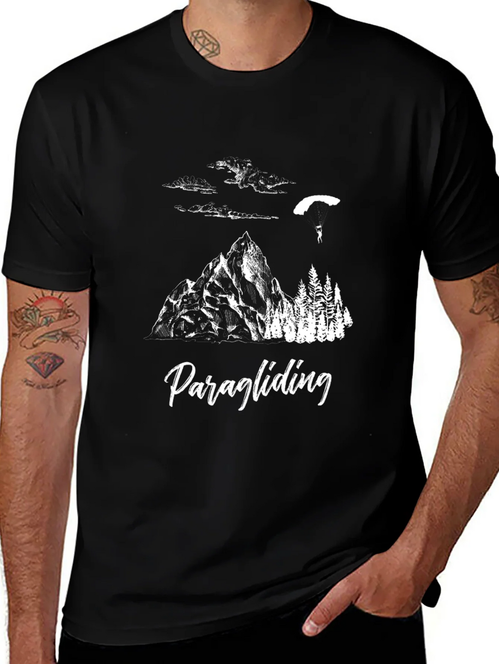 Paragliding Graphic T-Shirt - Mountain Adventure Tee product image 1