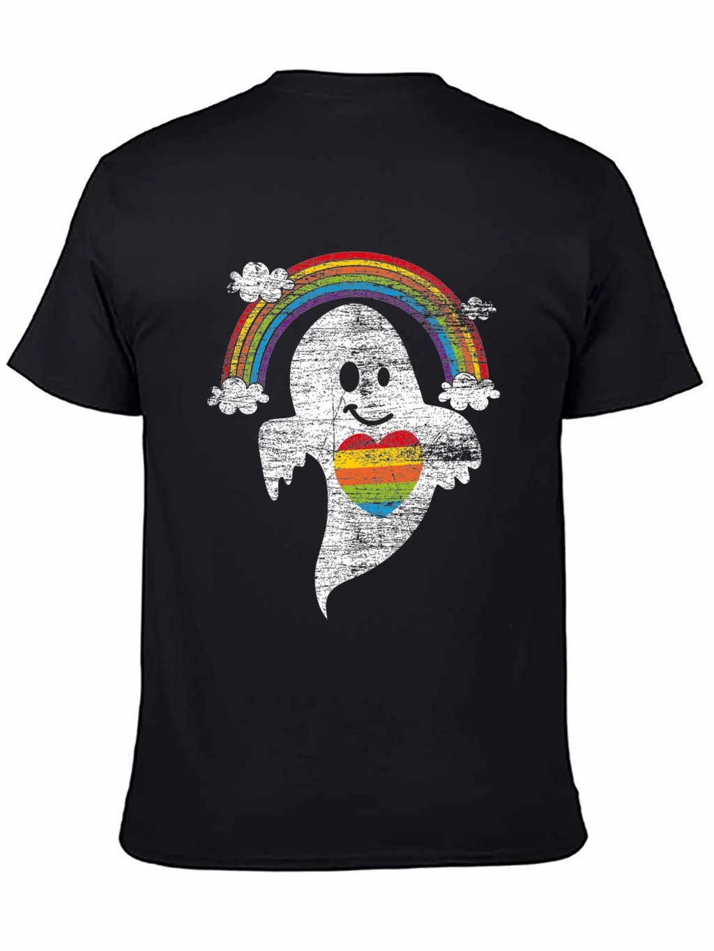 Rainbow Pride Ghost T-Shirt - Halloween LGBTQ Tee product image 3