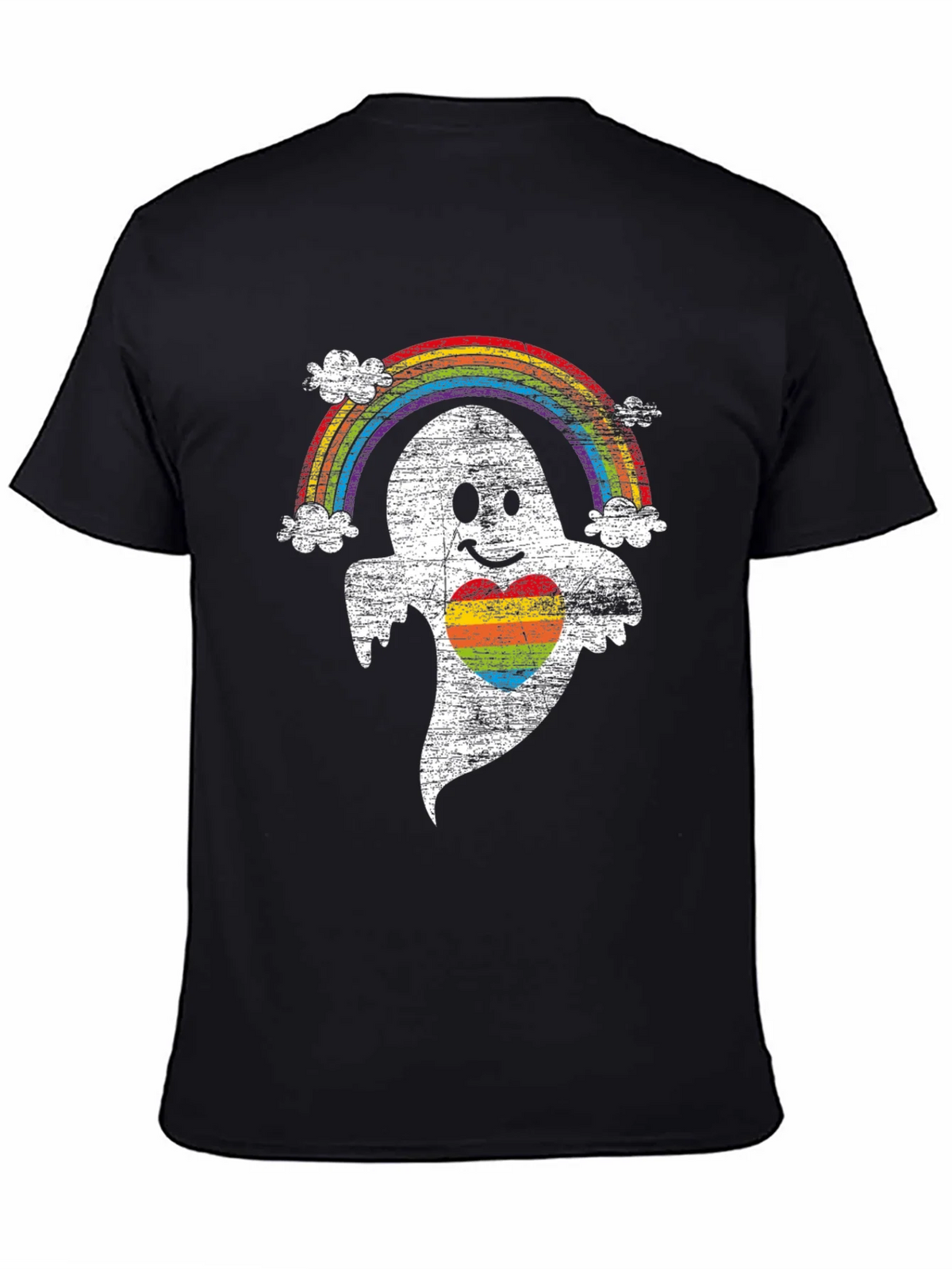 Rainbow Pride Ghost T-Shirt - Halloween LGBTQ Tee product image 3