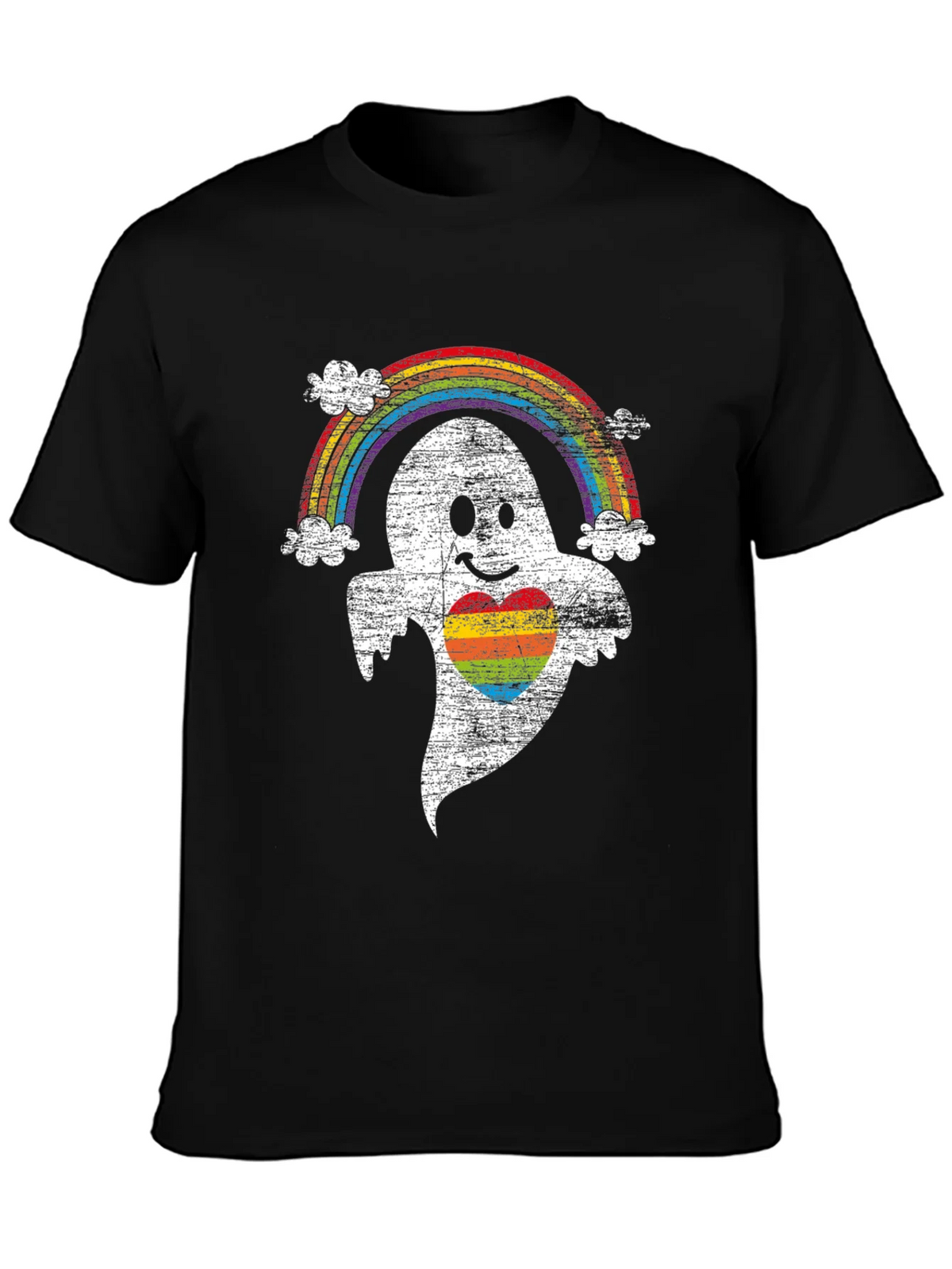 Rainbow Pride Ghost T-Shirt - Halloween LGBTQ Tee product image 2