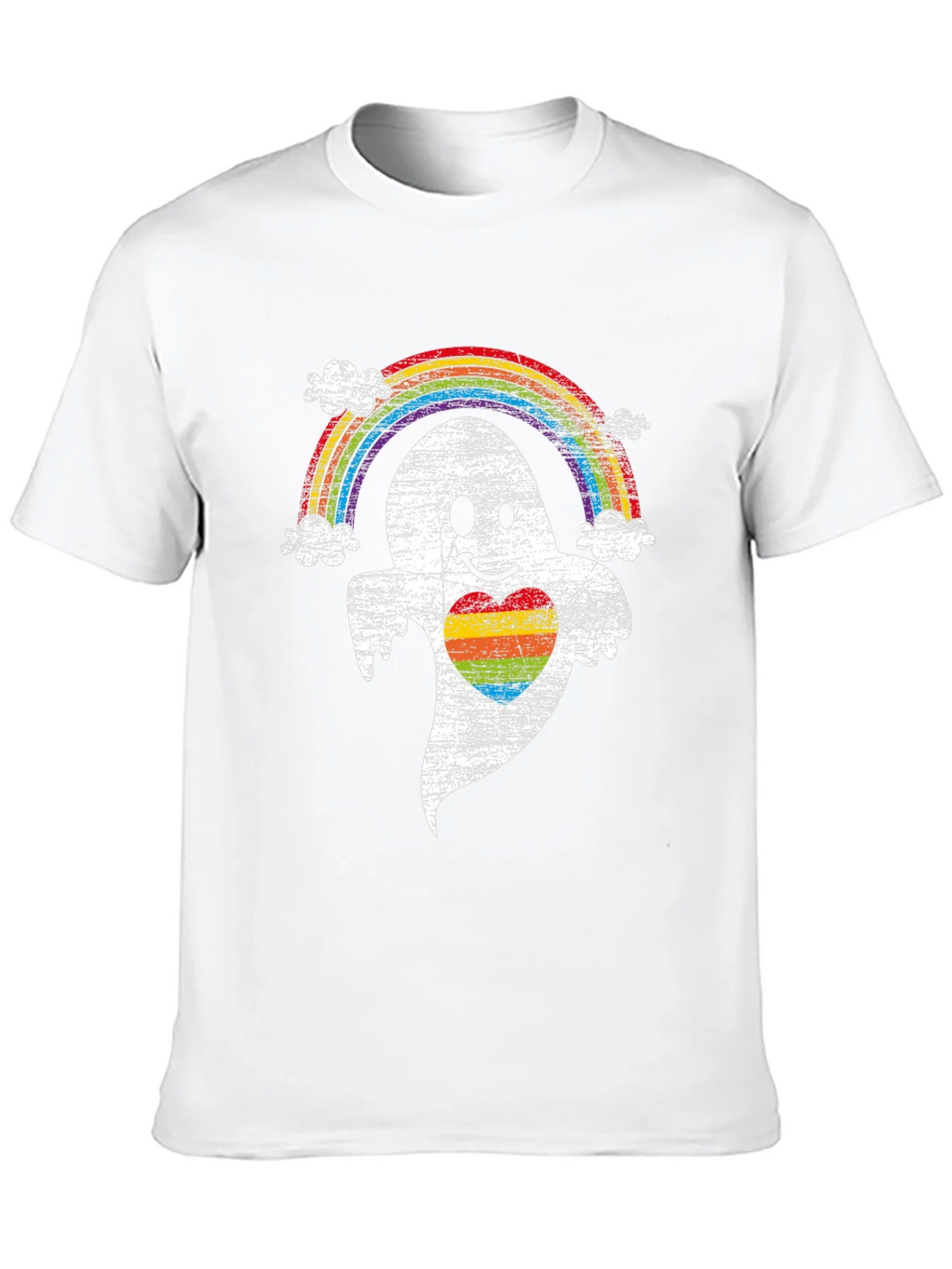 Rainbow Pride Ghost T-Shirt - Halloween LGBTQ Tee product image 8
