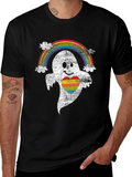 Rainbow Pride Ghost T-Shirt - Halloween LGBTQ Tee product image 1