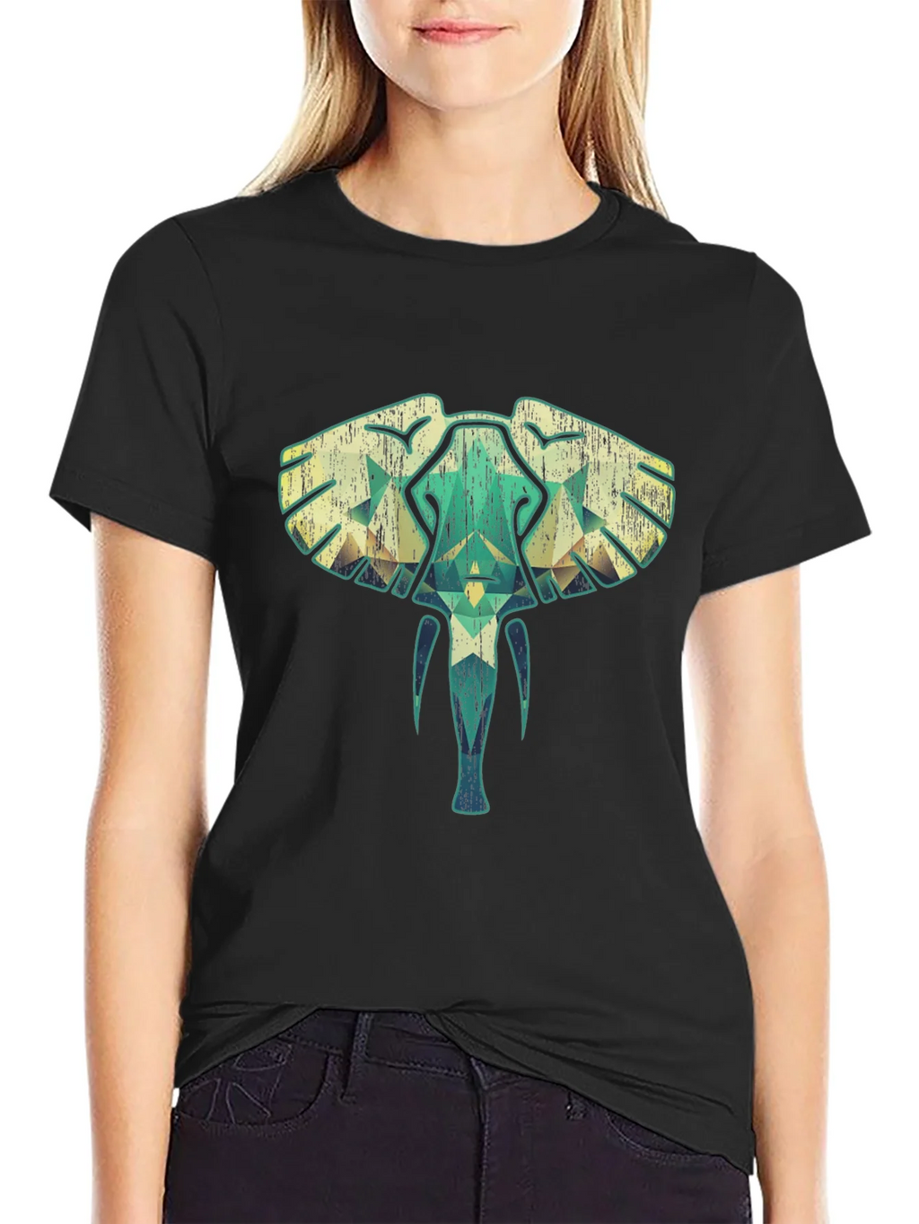 Geometric Elephant Graphic Tee - Unique Style product image 2