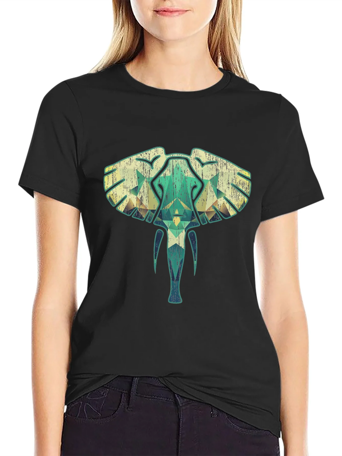Geometric Elephant Graphic Tee - Unique Style product image 2