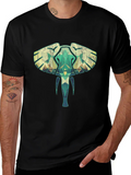 Geometric Elephant Graphic Tee - Unique Style product image 1