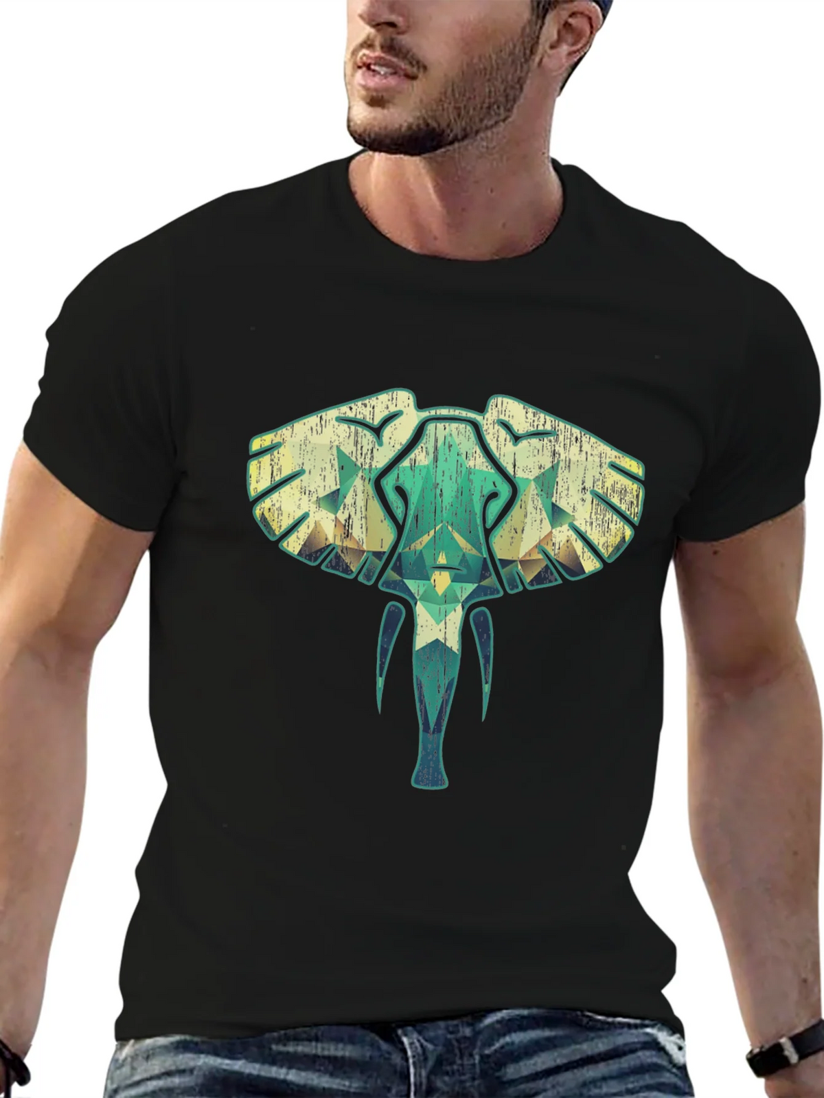 Geometric Elephant Graphic Tee - Unique Style product image 6