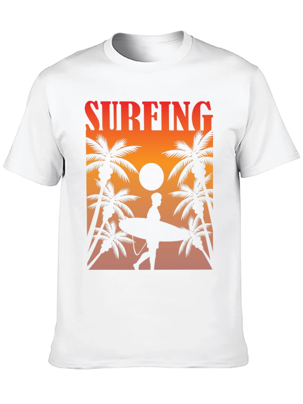 Surfing Sunset Graphic Tee - Palm Trees & Surfboard product image 6