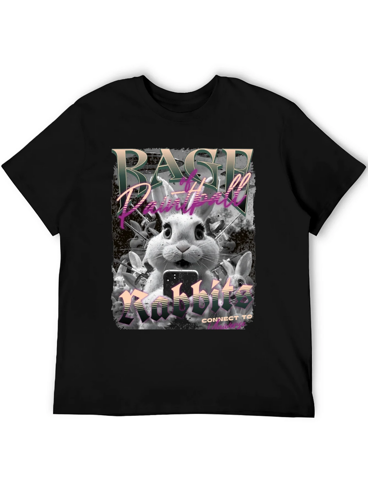 Rage Paintball Rabbit T-Shirt - Funny Bunny Design product image 4