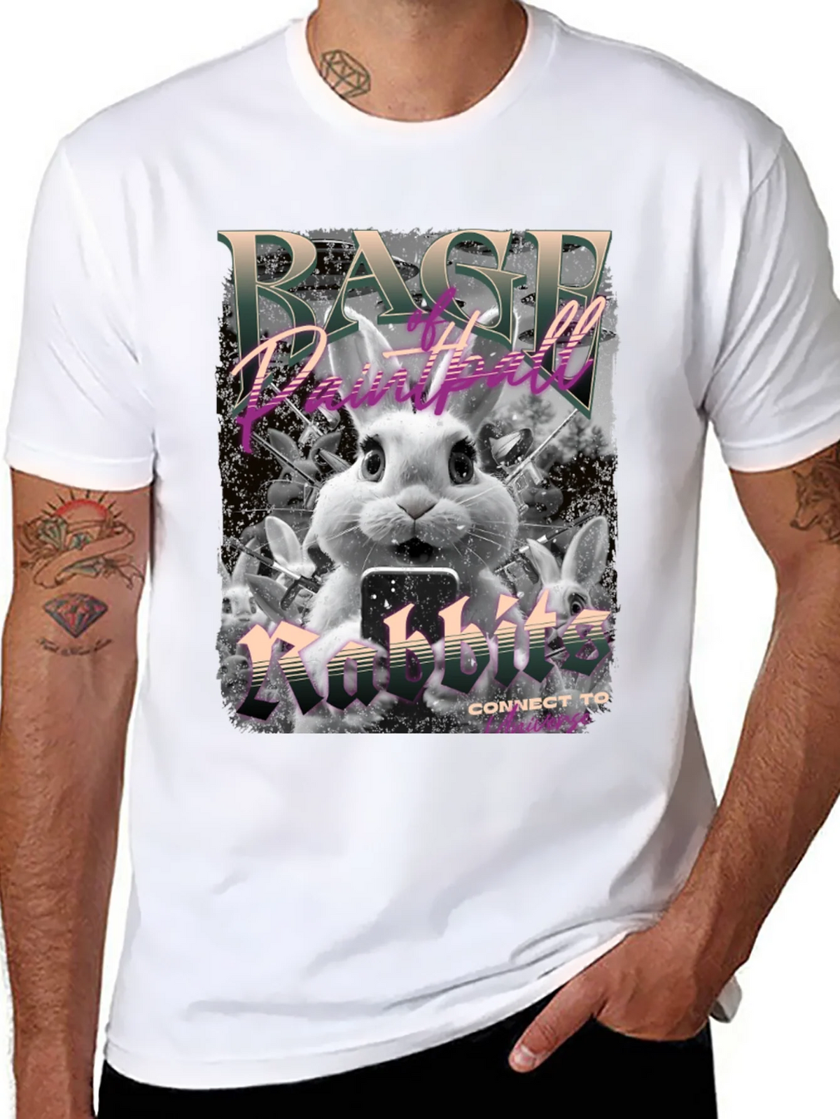 Rage Paintball Rabbit T-Shirt - Funny Bunny Design product image 5