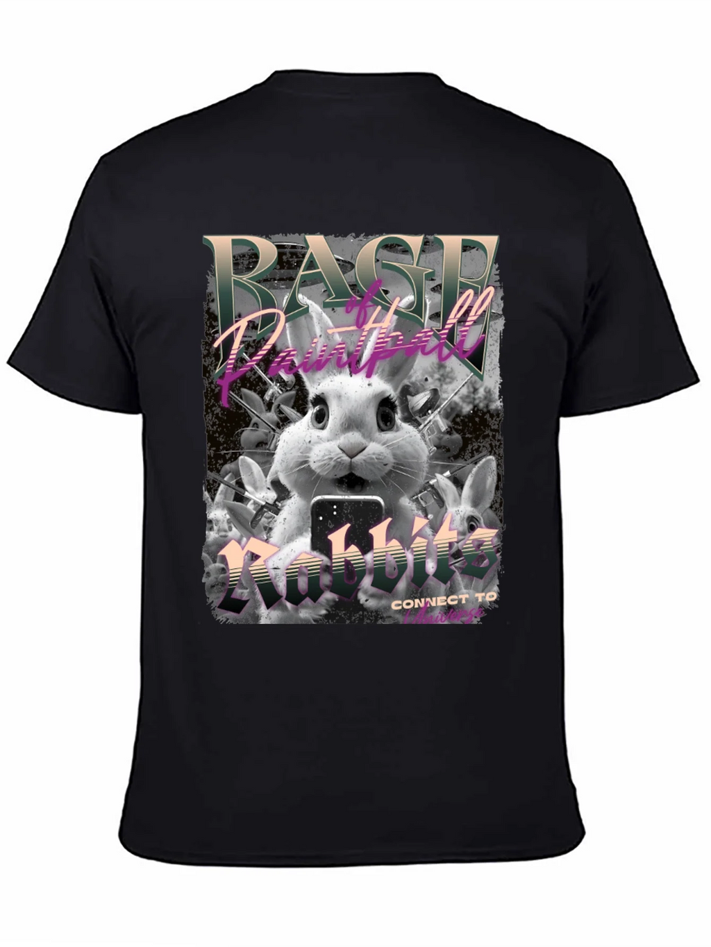 Rage Paintball Rabbit T-Shirt - Funny Bunny Design product image 3