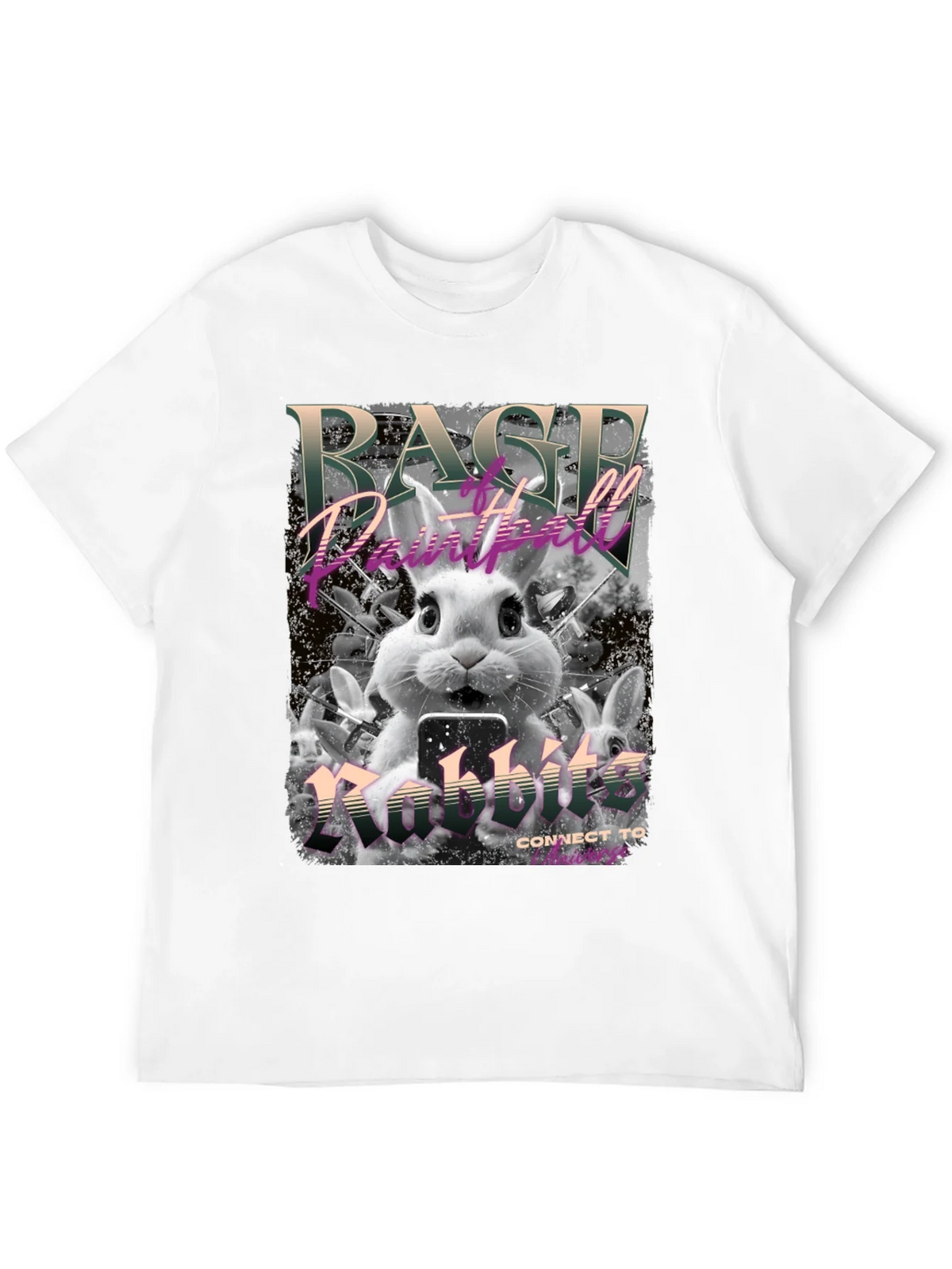 Rage Paintball Rabbit T-Shirt - Funny Bunny Design product image 9
