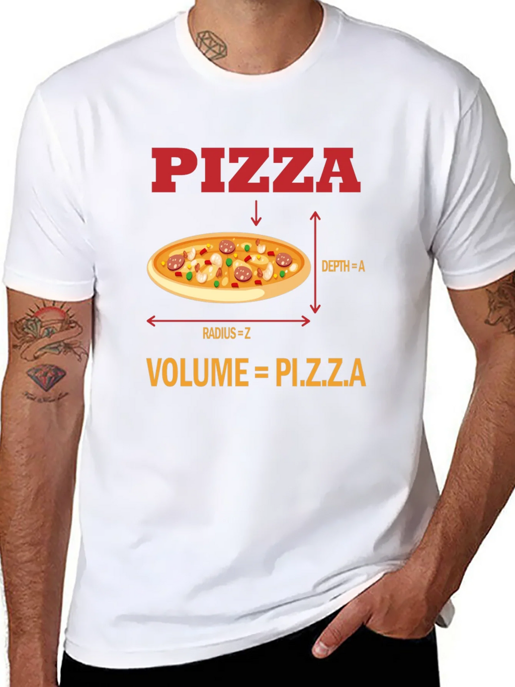 Pizza Volume Funny Math T-Shirt product image 5