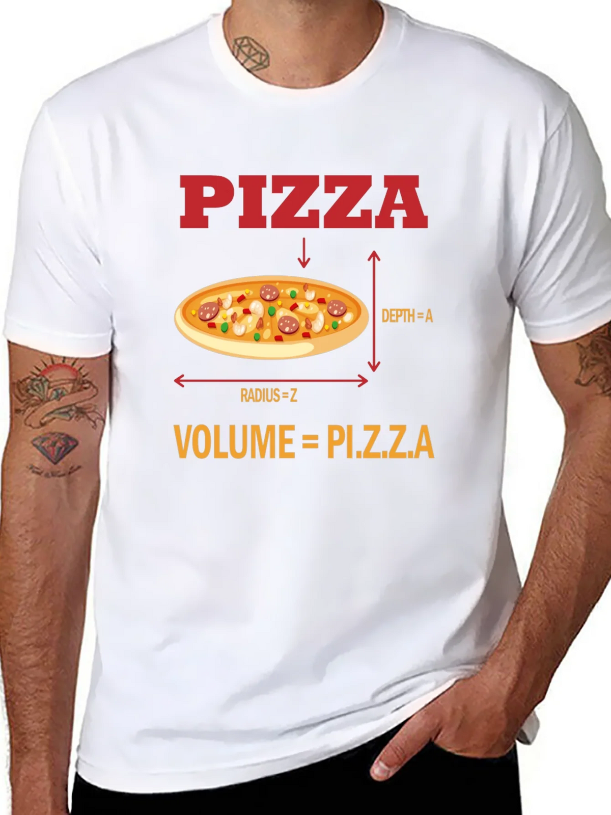 Pizza Volume Funny Math T-Shirt product image 5