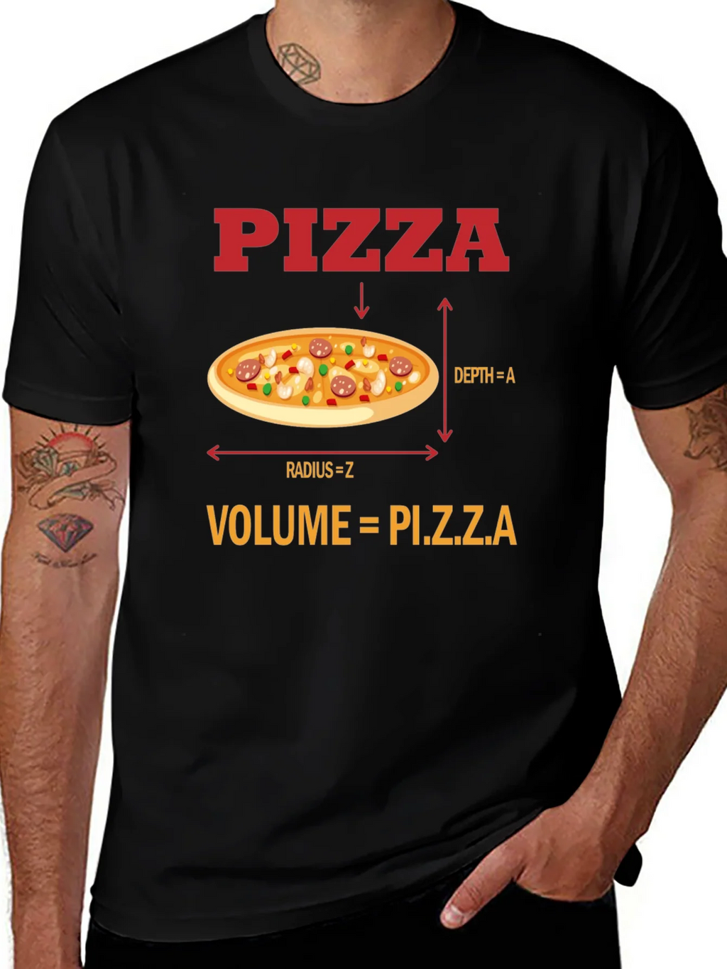Pizza Volume Funny Math T-Shirt product image 1