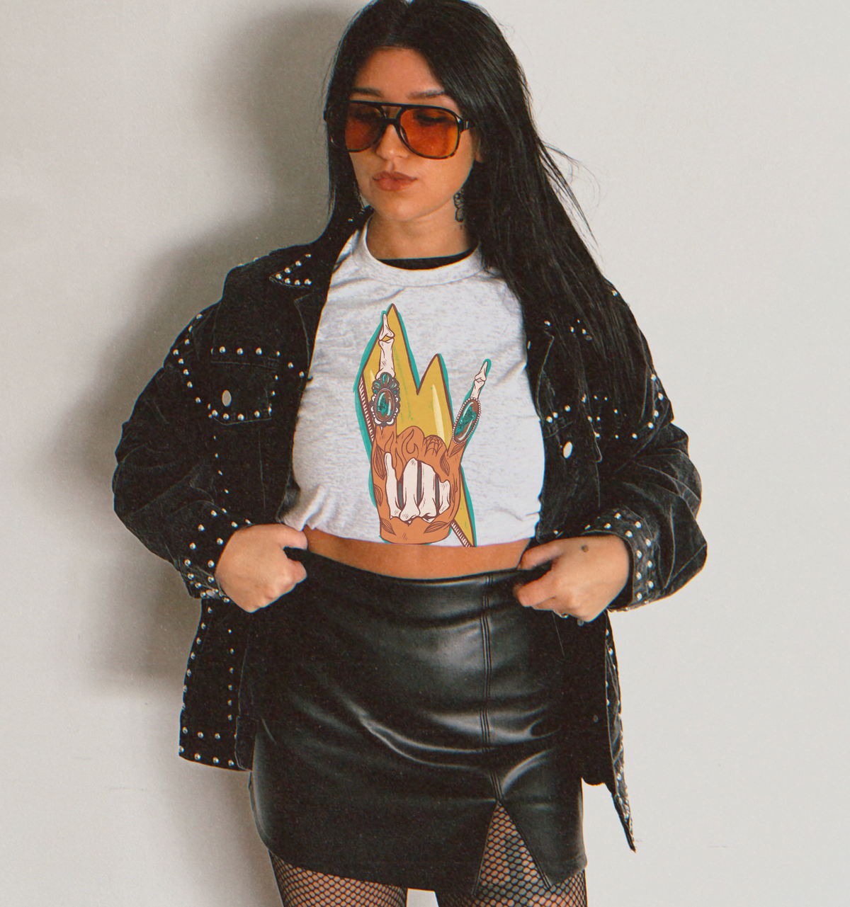 Rock on bolt sublimation tee product image 1
