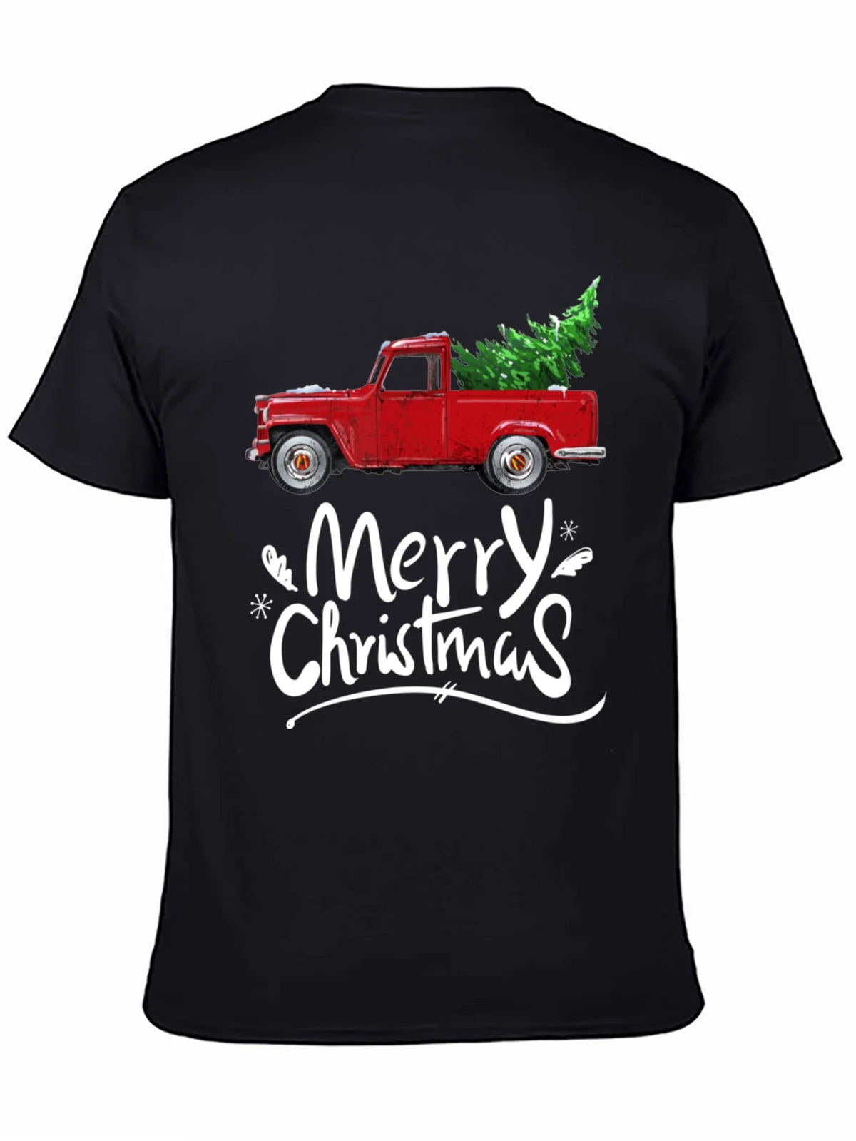 Merry Christmas Red Truck T-Shirt product image 1