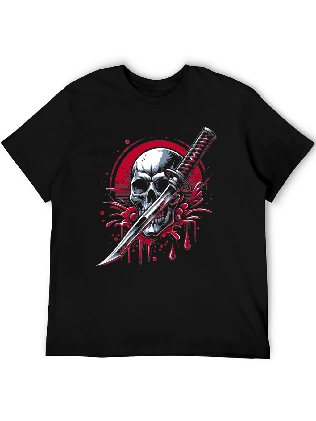Skull & Katana Graphic Tee - Edgy Streetwear product image 3