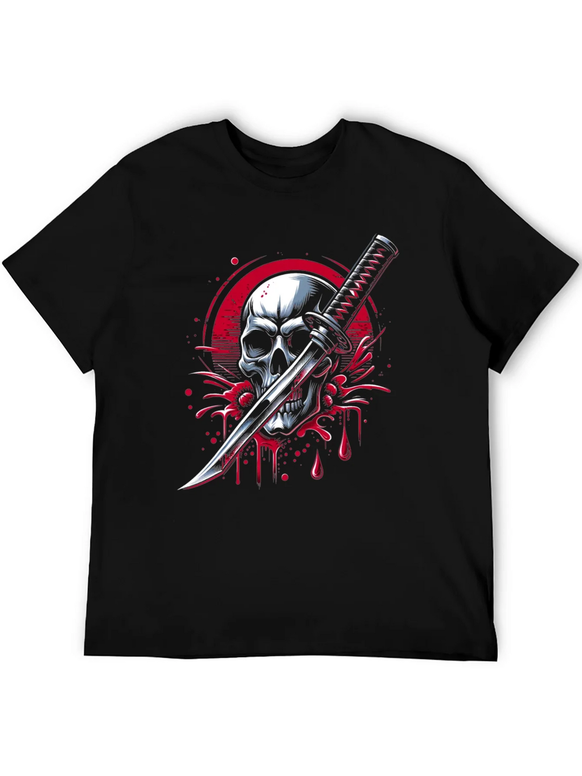 Skull & Katana Graphic Tee - Edgy Streetwear product image 3