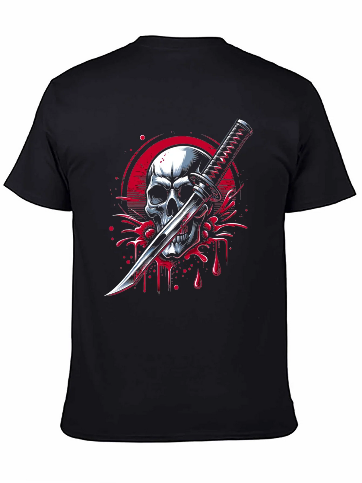 Skull & Katana Graphic Tee - Edgy Streetwear product image 2