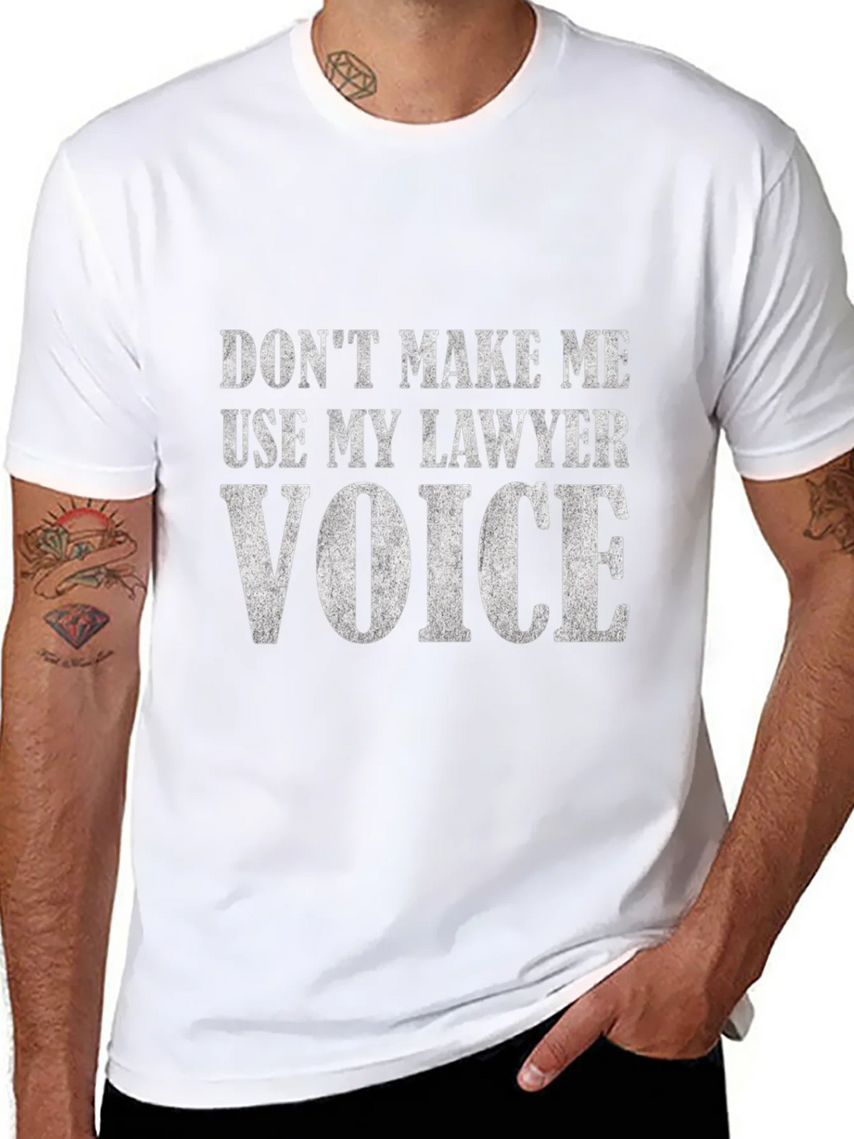 Lawyer Voice T-Shirt - Funny Attorney Gift Tee product image 2