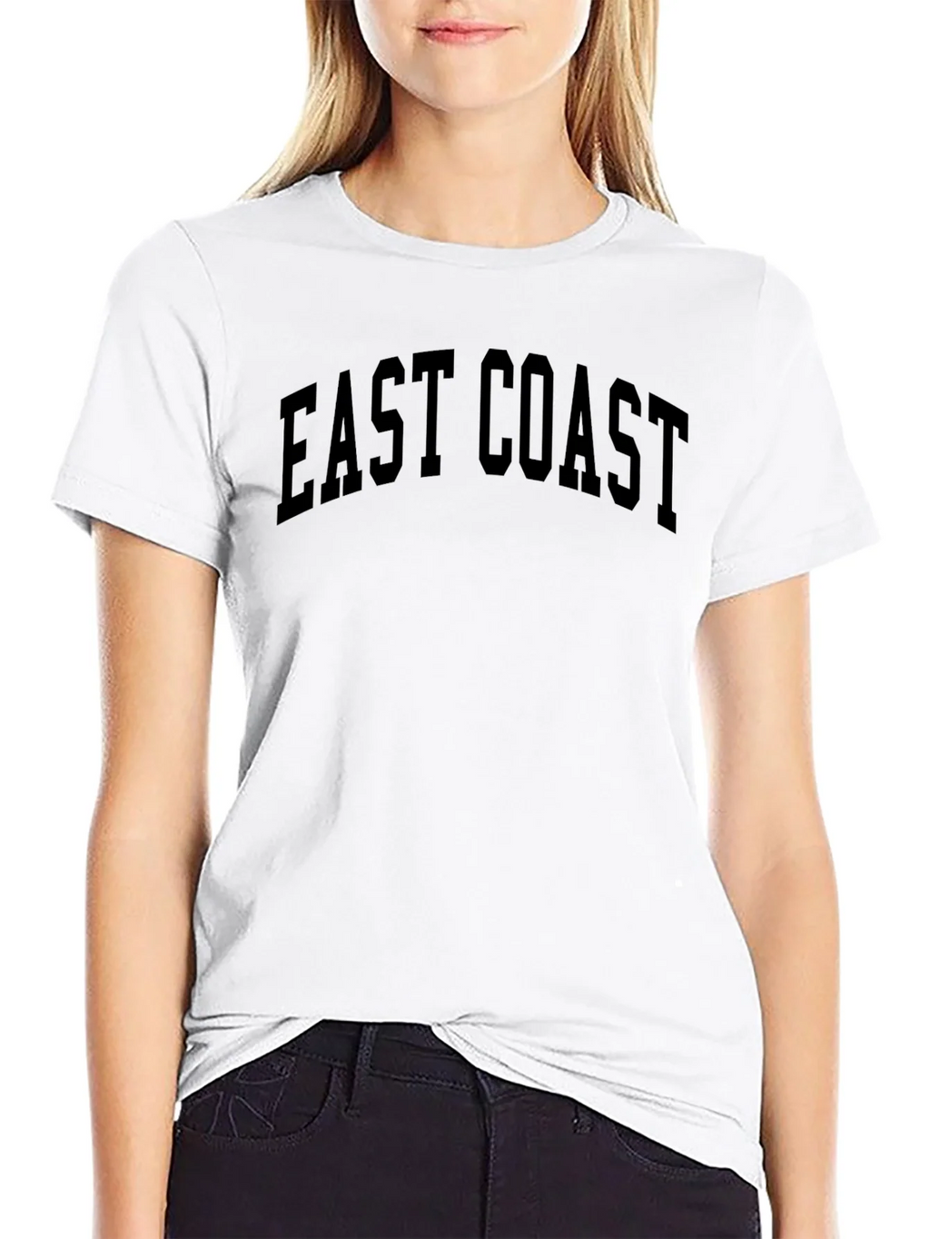 East Coast Graphic Tee - Black Cotton T-Shirt product image 1