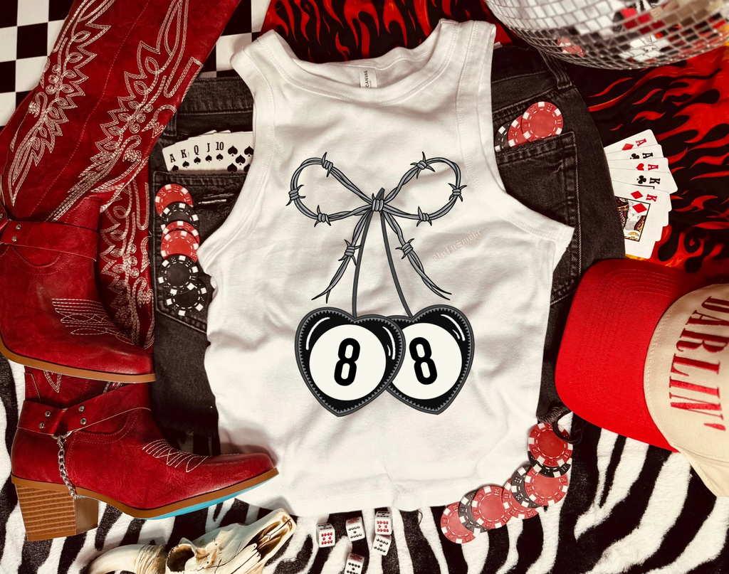 Barbwire Cherry Rib Tank