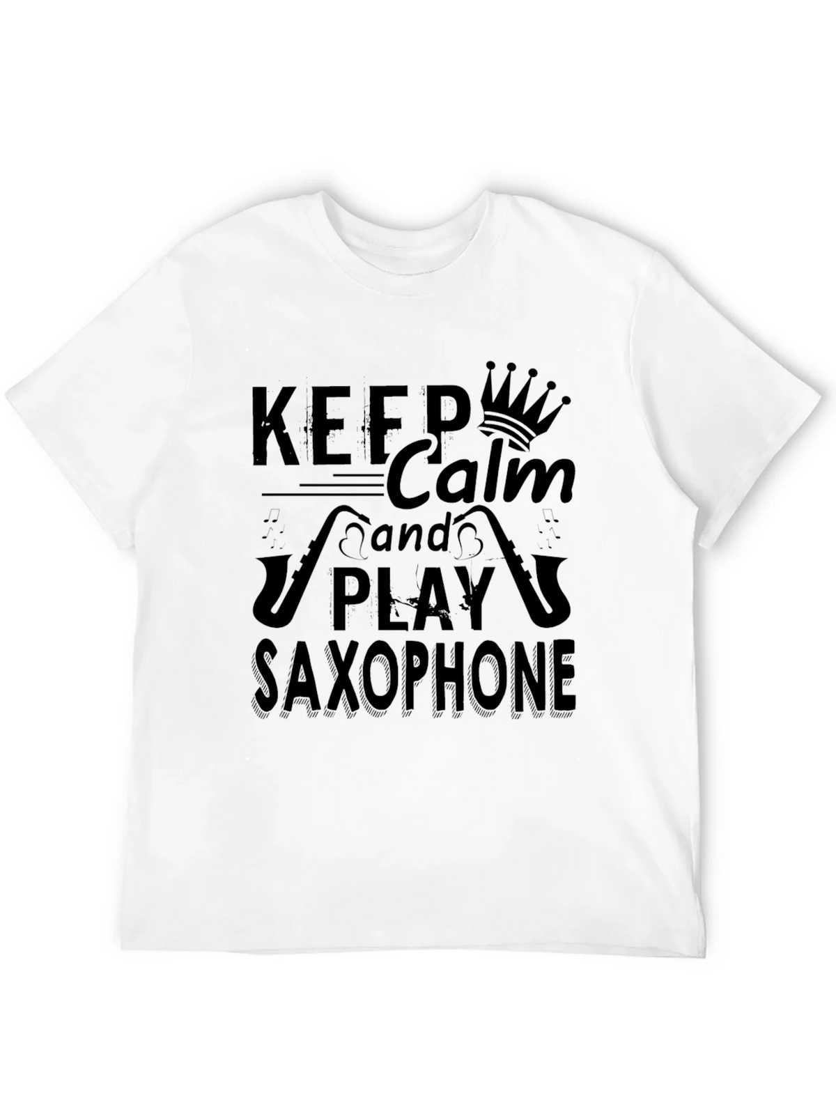 Keep Calm and Play Saxophone T-Shirt - Black product image 2