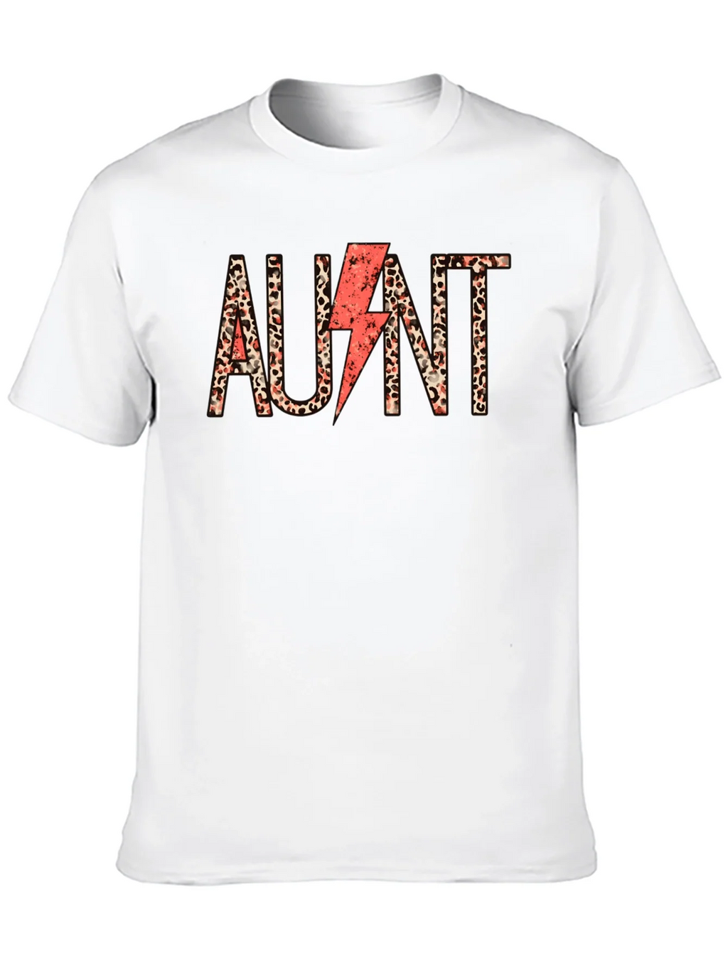 Aunt Leopard Print Lightning Bolt T-Shirt product image 4