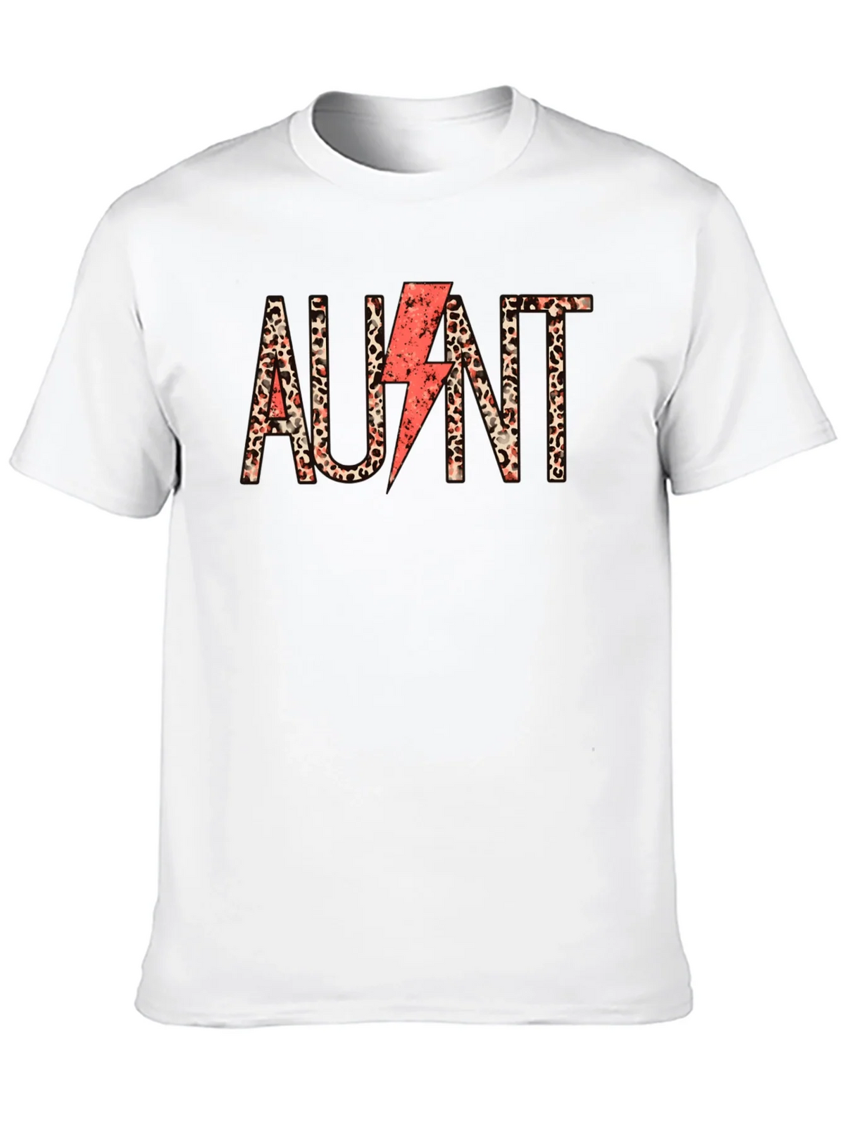 Aunt Leopard Print Lightning Bolt T-Shirt product image 4