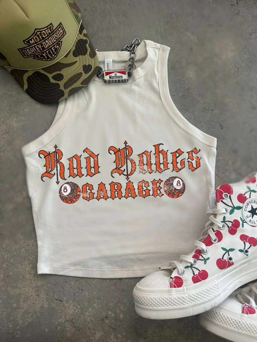 Rad Babes Garage Ribbed Racer Tank