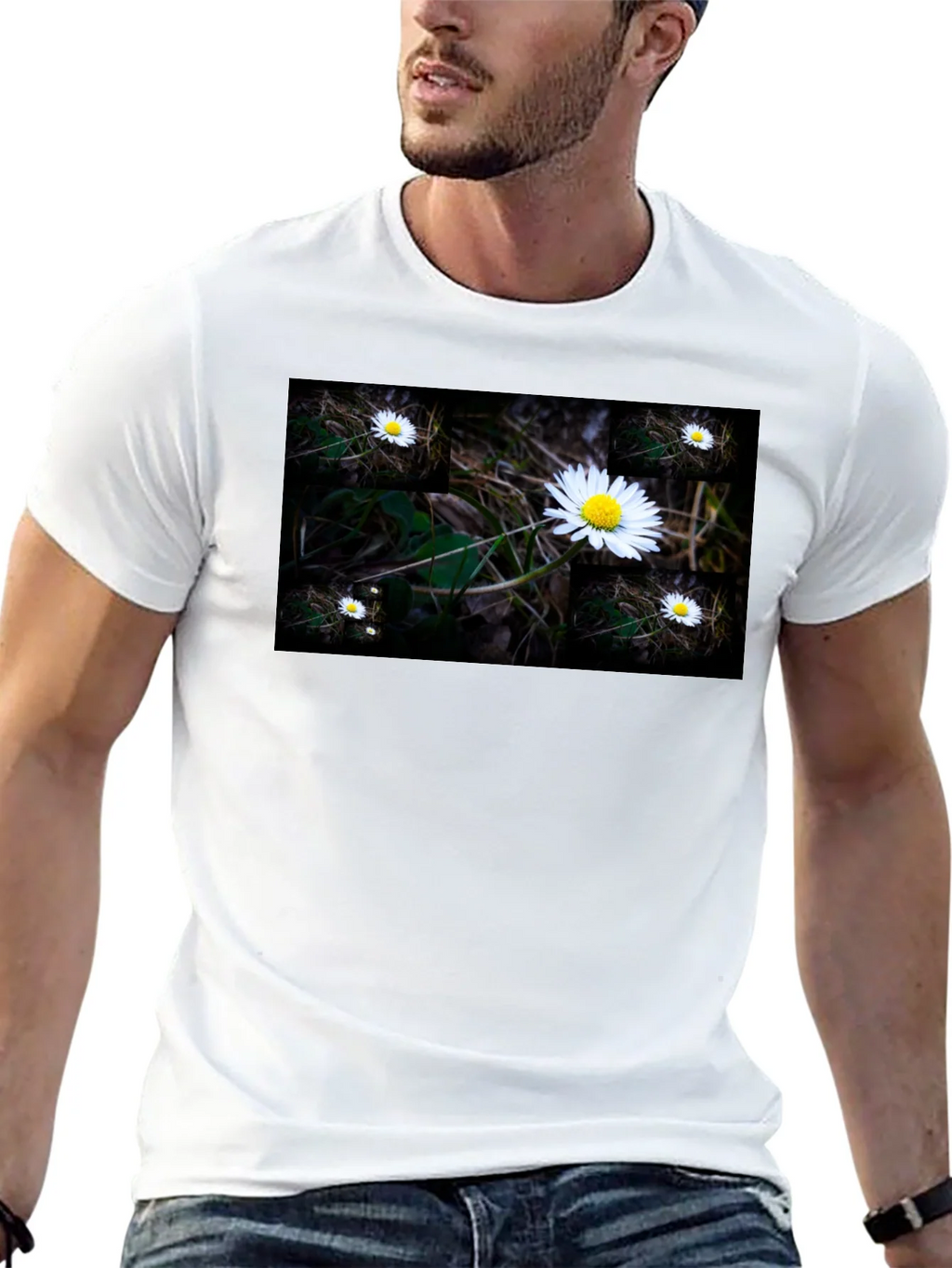 Daisy Field Graphic Tee - Soft Black Cotton product image 5