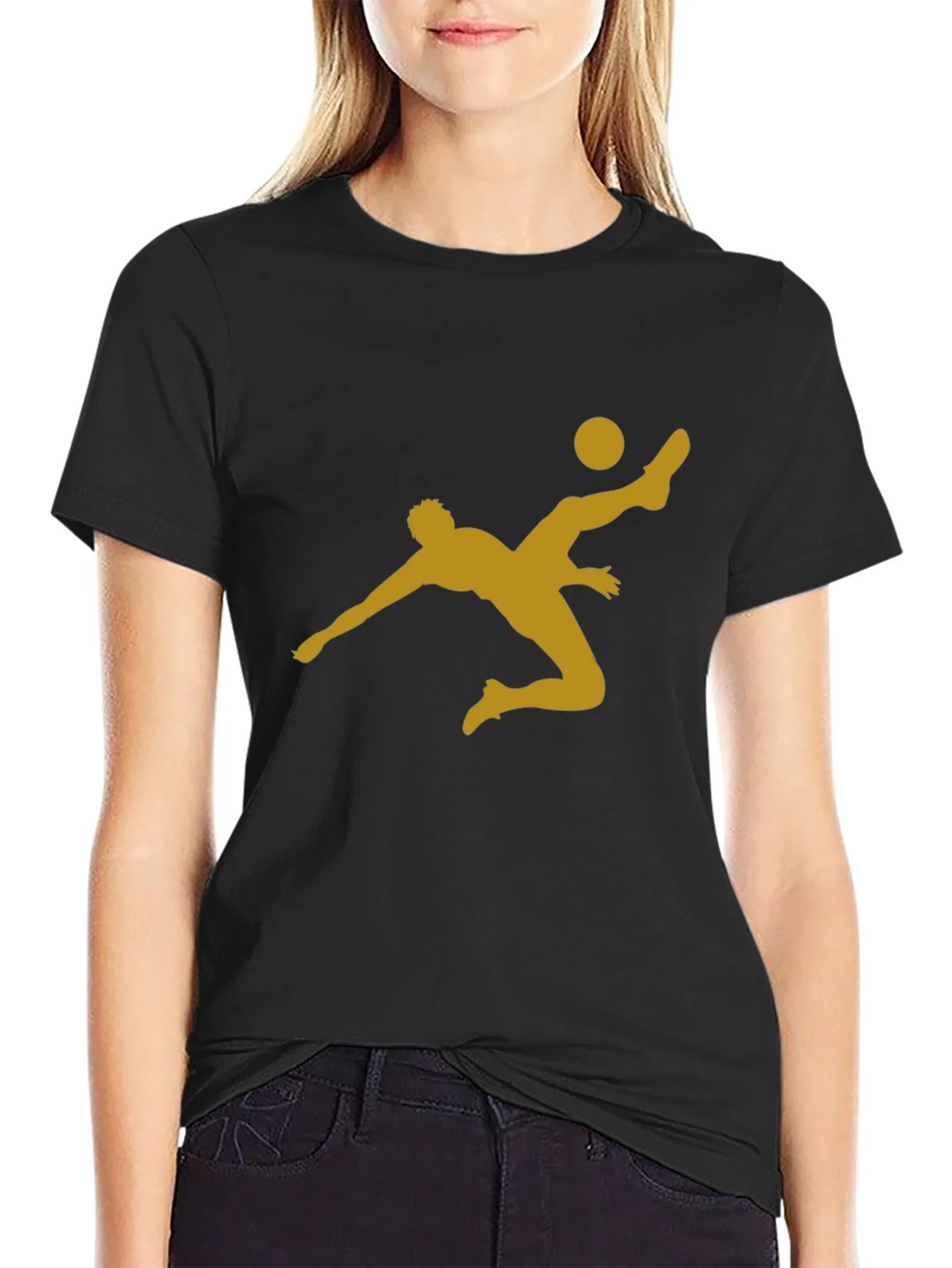 Soccer Kick Graphic T-Shirt - Casual Black Tee product image 2