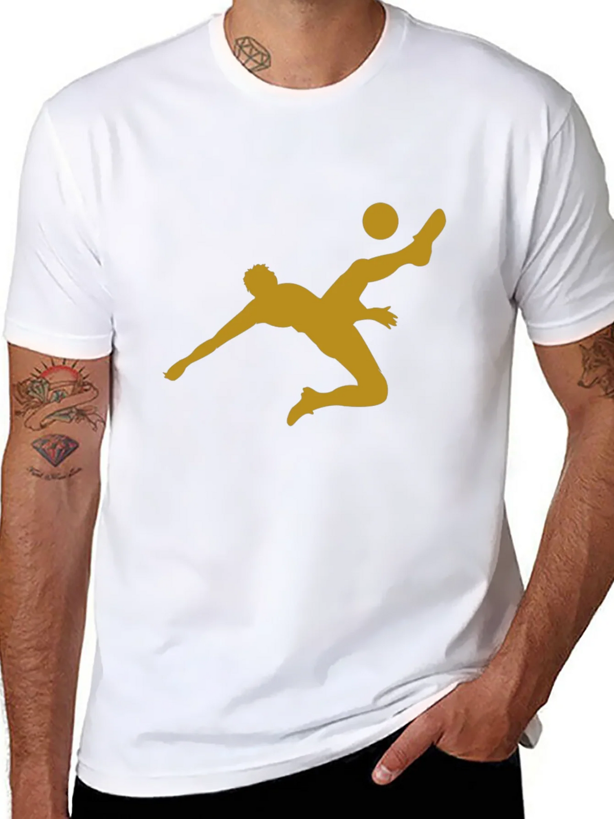 Soccer Kick Graphic T-Shirt - Casual Black Tee product image 6