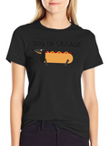 Dog or Sausage Funny Graphic T-Shirt product image 1