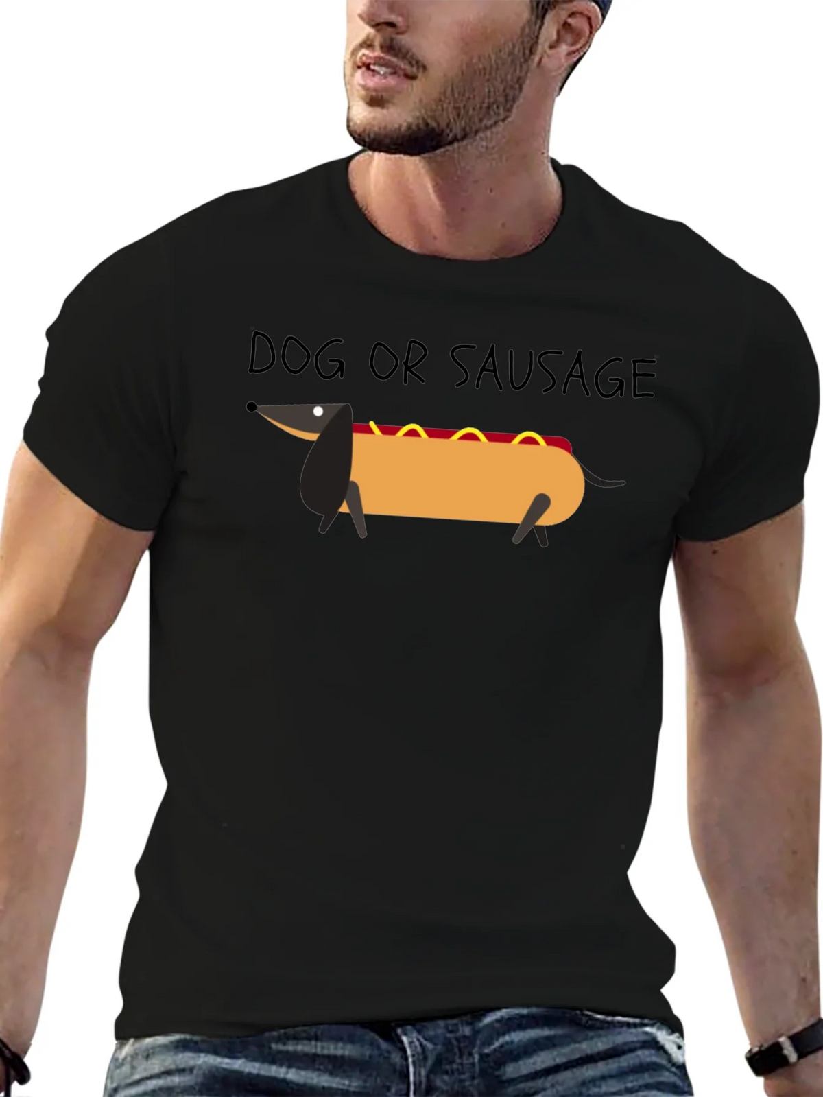 Dog or Sausage Funny Graphic T-Shirt product image 4
