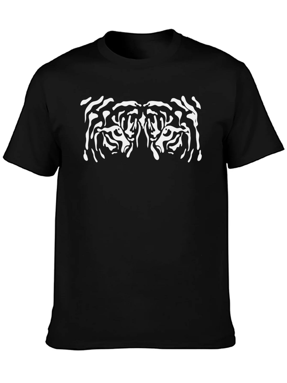 Tiger Stripe Illusion Graphic Tee - Black product image 2