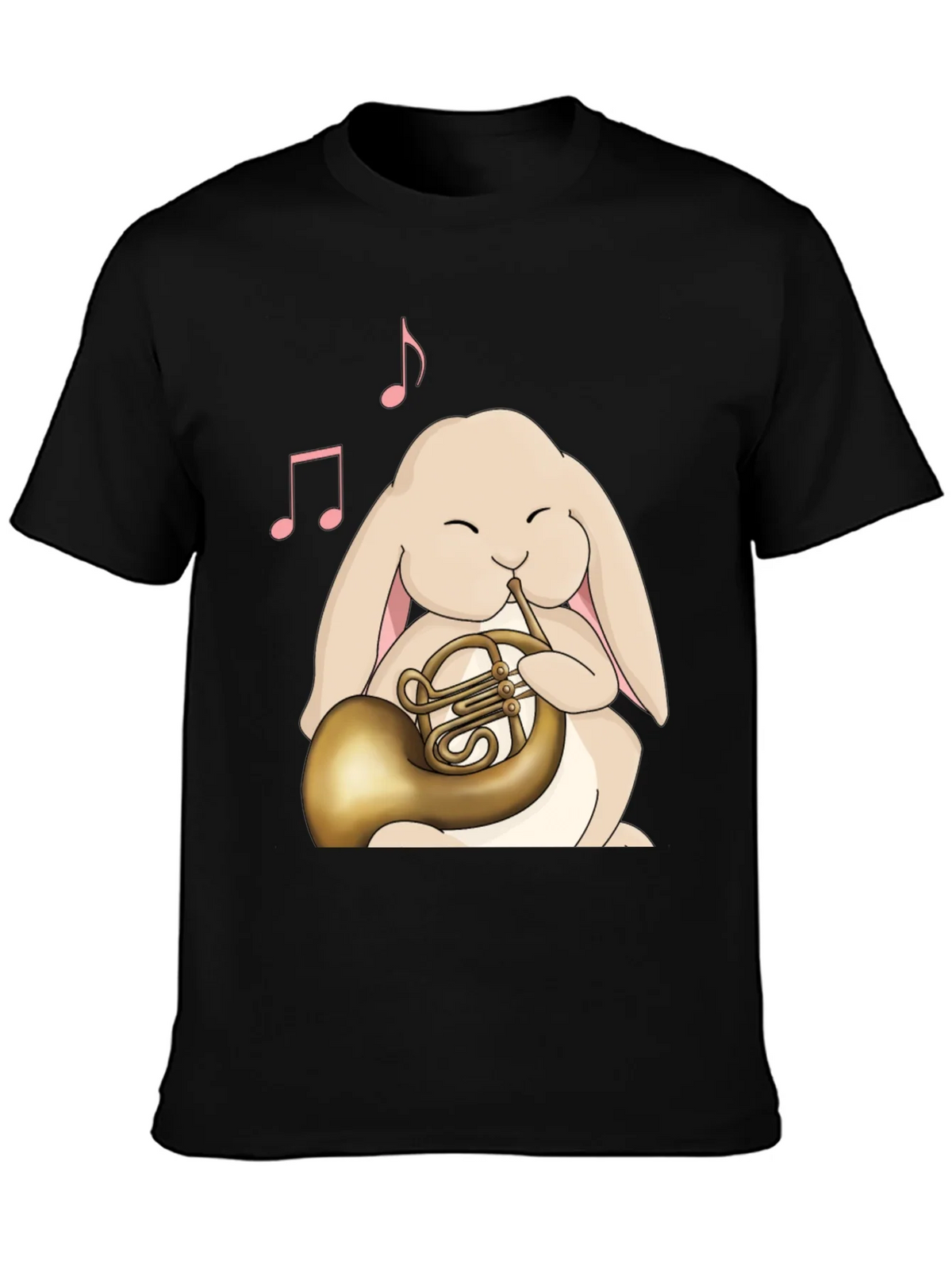 Bunny French Horn T-Shirt - Musical Rabbit Tee product image 2